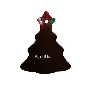 Aprilia Città Italiana Bandiera Italia Maglietta Ceramic Tree Ornament