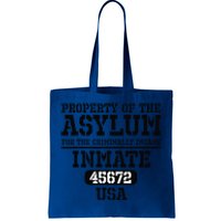 Asylum Criminally Insane Prisoner Funny Halloween Costume Tote Bag