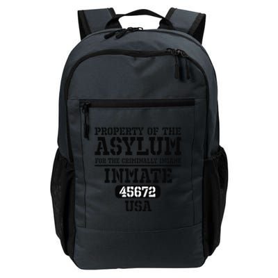 Asylum Criminally Insane Prisoner Funny Halloween Costume Daily Commute Backpack