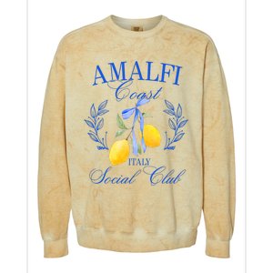 Amalfi Coast Iitaly Social Club Travel Trip Vacation Lemon Colorblast Crewneck Sweatshirt