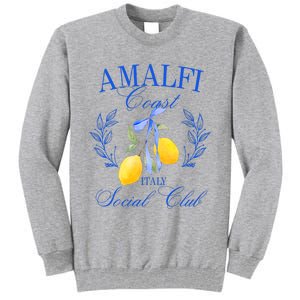 Amalfi Coast Iitaly Social Club Travel Trip Vacation Lemon Tall Sweatshirt