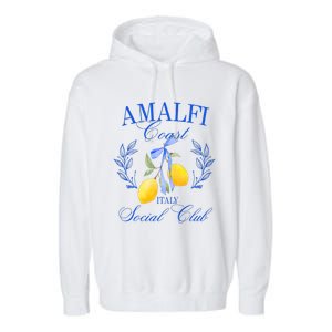 Amalfi Coast Iitaly Social Club Travel Trip Vacation Lemon Garment-Dyed Fleece Hoodie