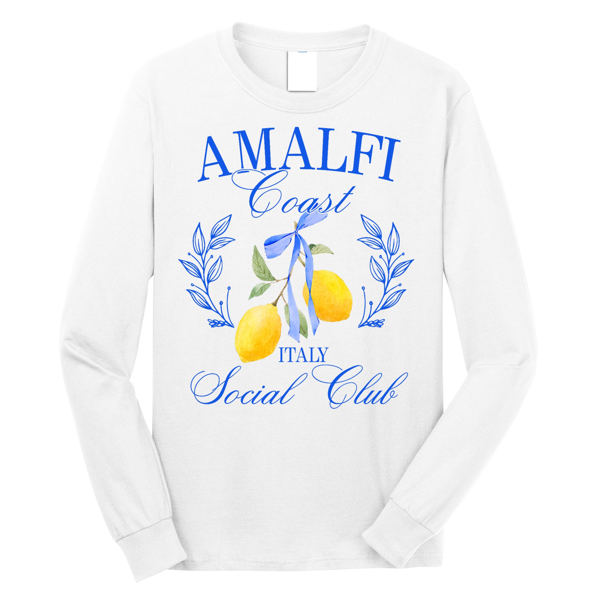 Amalfi Coast Iitaly Social Club Travel Trip Vacation Lemon Long Sleeve Shirt