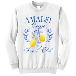 Amalfi Coast Iitaly Social Club Travel Trip Vacation Lemon Sweatshirt