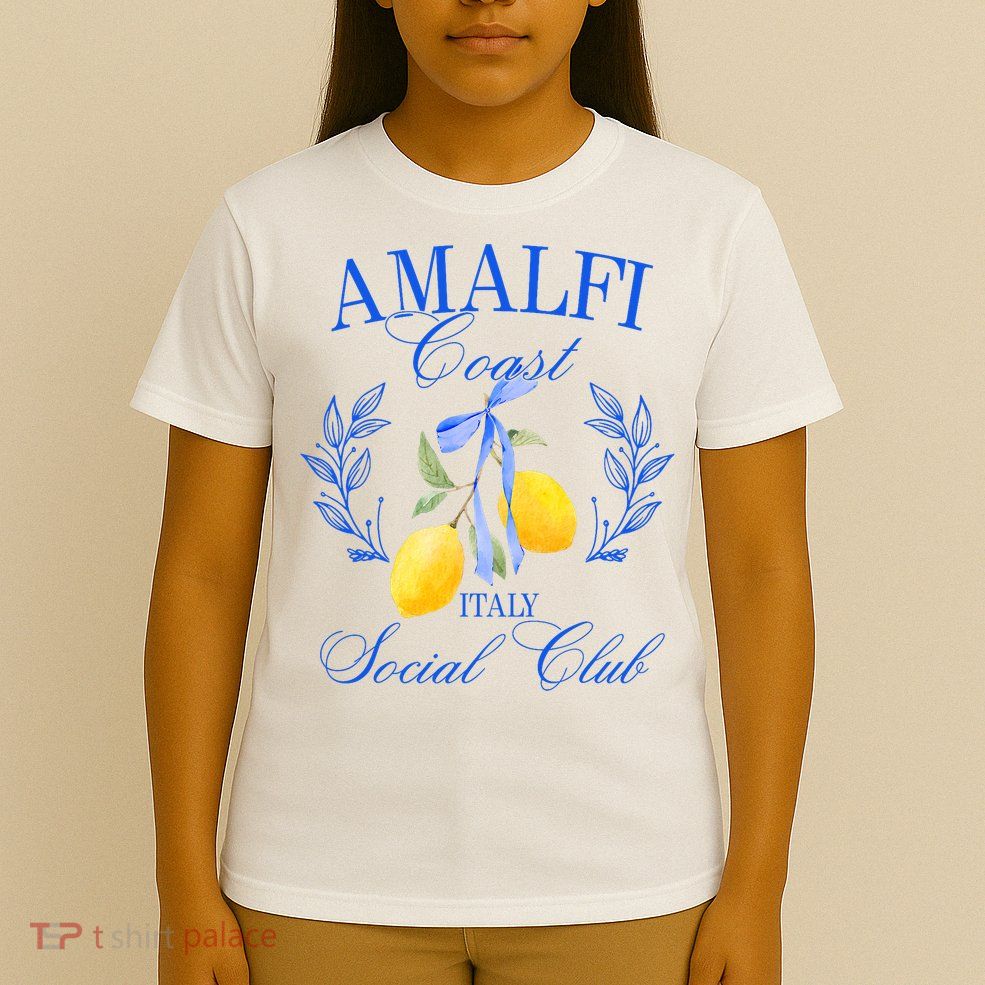 Amalfi Coast Iitaly Social Club Travel Trip Vacation Lemon T-Shirt