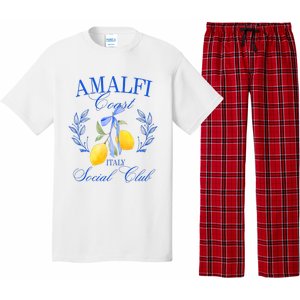 Amalfi Coast Iitaly Social Club Travel Trip Vacation Lemon Pajama Set