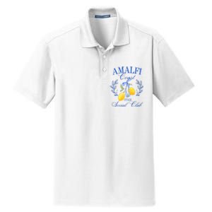 Amalfi Coast Iitaly Social Club Travel Trip Vacation Lemon Dry Zone Grid Polo