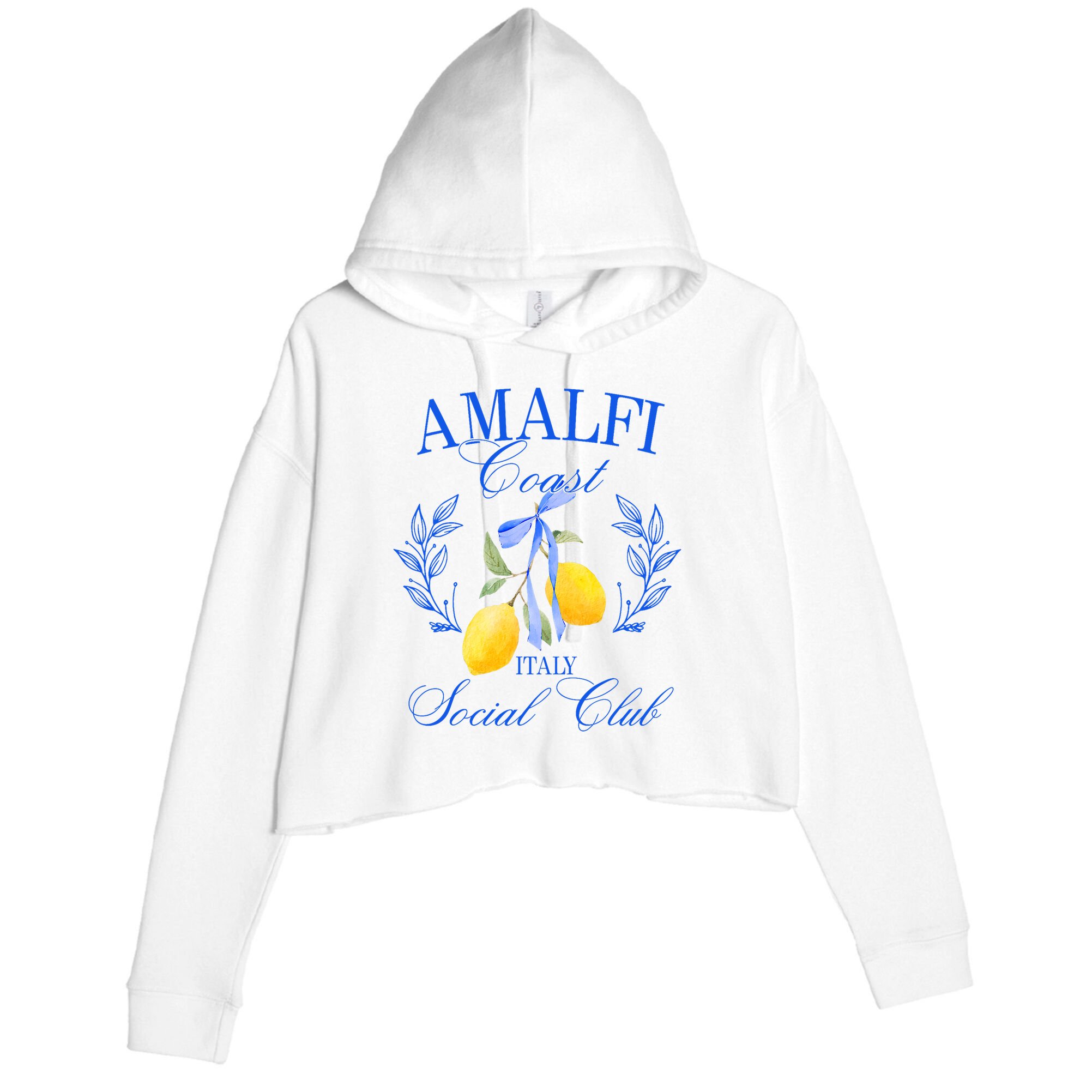 Amalfi Coast Iitaly Social Club Travel Trip Vacation Lemon Crop Fleece Hoodie