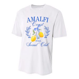 Amalfi Coast Iitaly Social Club Travel Trip Vacation Lemon Performance Sprint T-Shirt