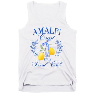 Amalfi Coast Iitaly Social Club Travel Trip Vacation Lemon Tank Top