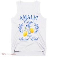 Amalfi Coast Iitaly Social Club Travel Trip Vacation Lemon Tank Top