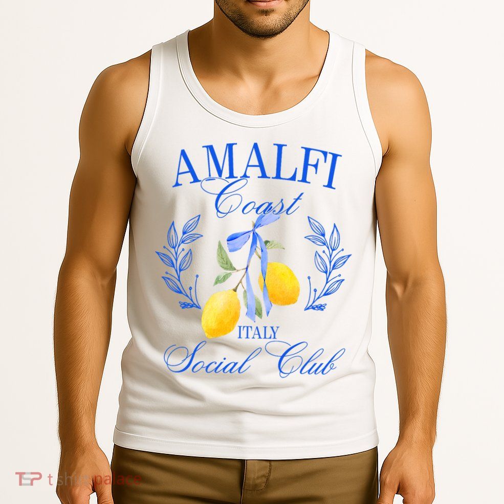 Amalfi Coast Iitaly Social Club Travel Trip Vacation Lemon Tank Top