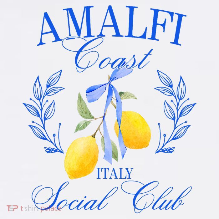 Amalfi Coast Iitaly Social Club Travel Trip Vacation Lemon Women's V-Neck T-Shirt