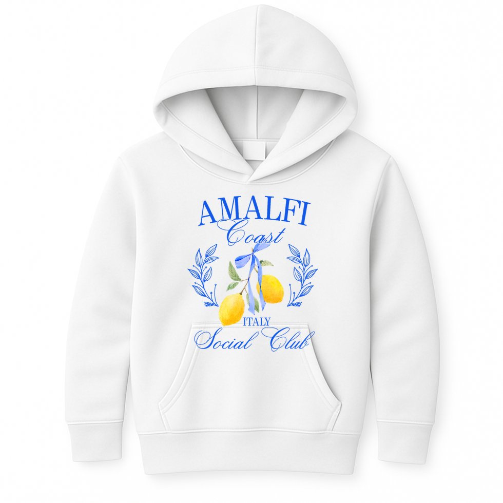 Amalfi Coast Iitaly Social Club Travel Trip Vacation Lemon Kids Hoodie