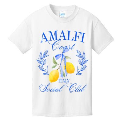 Amalfi Coast Iitaly Social Club Travel Trip Vacation Lemon Kids T-Shirt