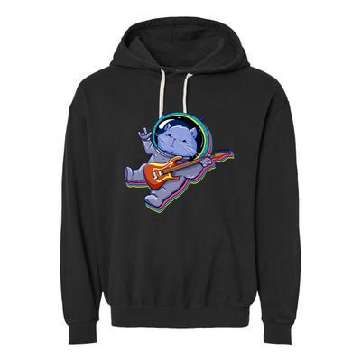 Astronaut Cat In Space Guitar Garment-Dyed Fleece Hoodie
