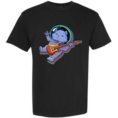 Astronaut Cat In Space Guitar Garment-Dyed Heavyweight T-Shirt