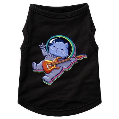 Astronaut Cat In Space Guitar Doggie Tank