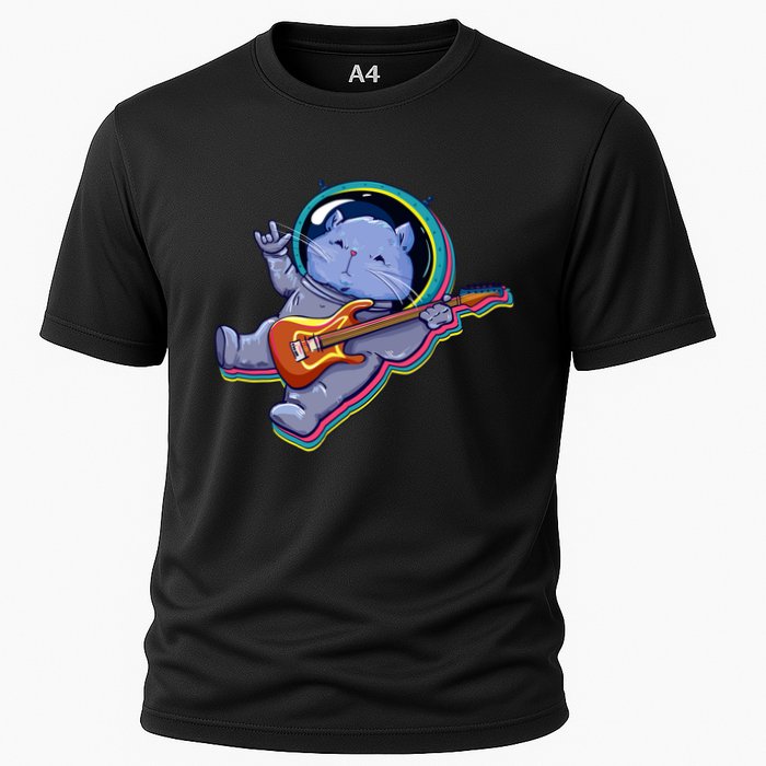 Astronaut Cat In Space Guitar Performance Shirt