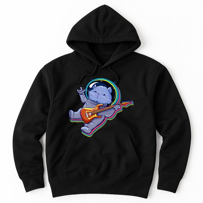 Astronaut Cat In Space Guitar Hoodie