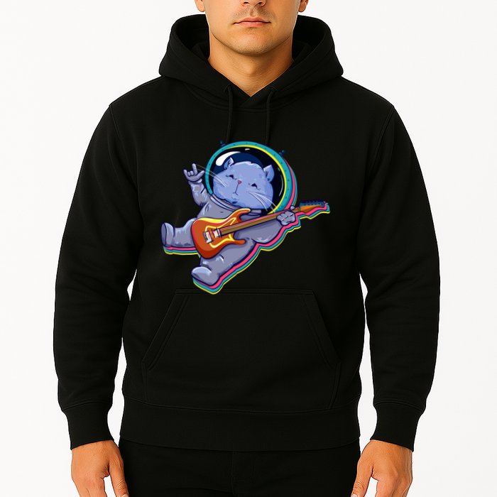 Astronaut Cat In Space Guitar Hoodie