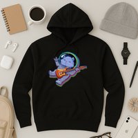 Astronaut Cat In Space Guitar Hoodie