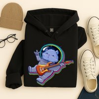 Astronaut Cat In Space Guitar Hoodie