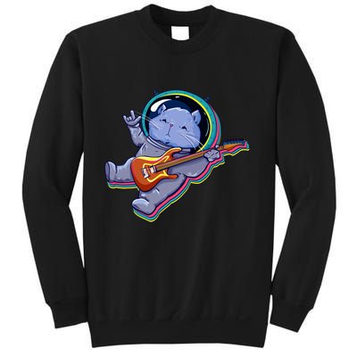 Astronaut Cat In Space Guitar Sweatshirt