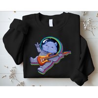 Astronaut Cat In Space Guitar Sweatshirt