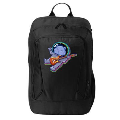 Astronaut Cat In Space Guitar City Backpack