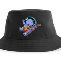 Astronaut Cat In Space Guitar Sustainable Bucket Hat