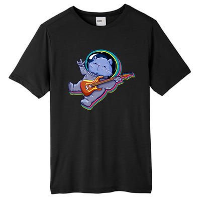 Astronaut Cat In Space Guitar Tall Fusion ChromaSoft Performance T-Shirt