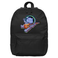 Astronaut Cat In Space Guitar 16 in Basic Backpack
