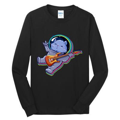 Astronaut Cat In Space Guitar Tall Long Sleeve T-Shirt