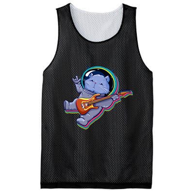 Astronaut Cat In Space Guitar Mesh Reversible Basketball Jersey Tank