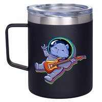 Astronaut Cat In Space Guitar 12oz Stainless Steel Coffee Mug