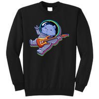 Astronaut Cat In Space Guitar Tall Sweatshirt