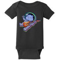 Astronaut Cat In Space Guitar Baby Bodysuit