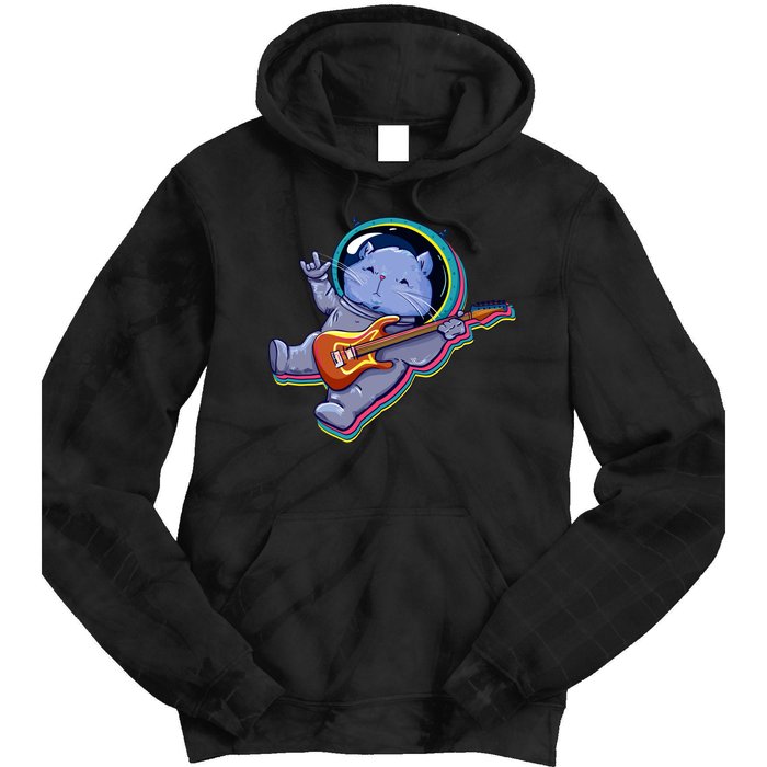 Astronaut Cat In Space Guitar Tie Dye Hoodie