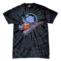 Astronaut Cat In Space Guitar Tie-Dye T-Shirt