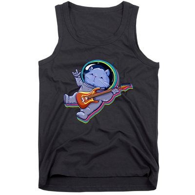 Astronaut Cat In Space Guitar Tank Top