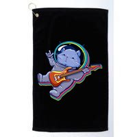 Astronaut Cat In Space Guitar Golf Towel