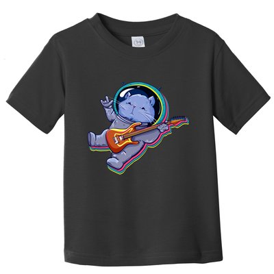 Astronaut Cat In Space Guitar Toddler T-Shirt