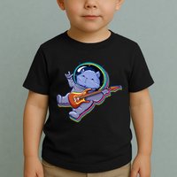 Astronaut Cat In Space Guitar Toddler T-Shirt