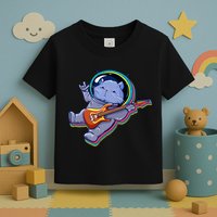Astronaut Cat In Space Guitar Toddler T-Shirt