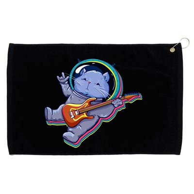 Astronaut Cat In Space Guitar Grommeted Golf Towel
