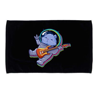 Astronaut Cat In Space Guitar Microfiber Hand Towel