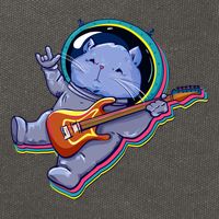 Astronaut Cat In Space Guitar Cotton Canvas Backpack
