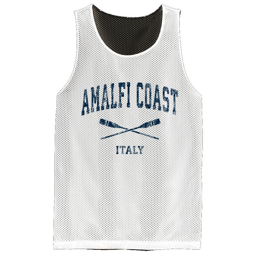 Amalfi Coast Italy Vintage Nautical Paddles Sports Oars Mesh Reversible Basketball Jersey Tank