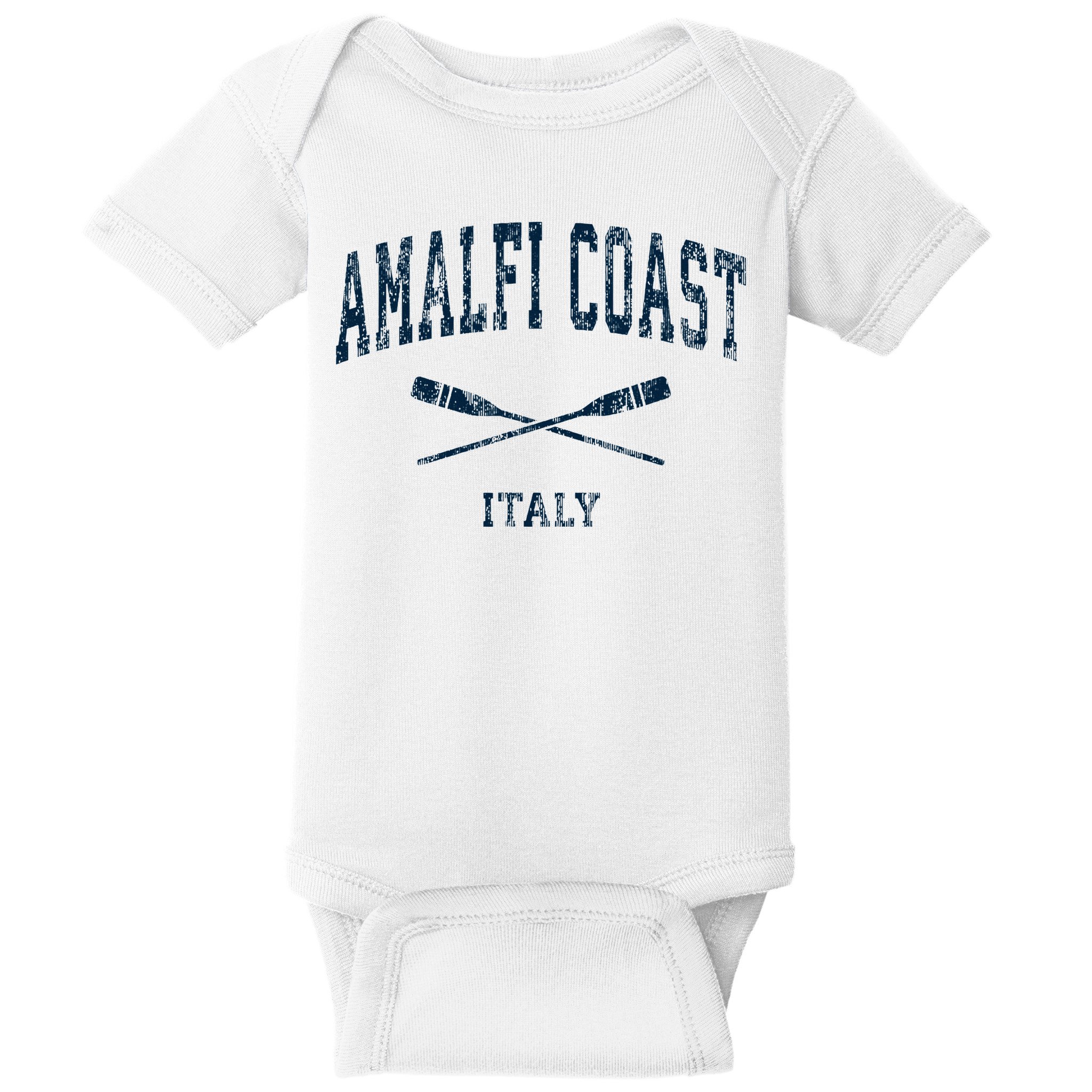 Amalfi Coast Italy Vintage Nautical Paddles Sports Oars Baby Bodysuit